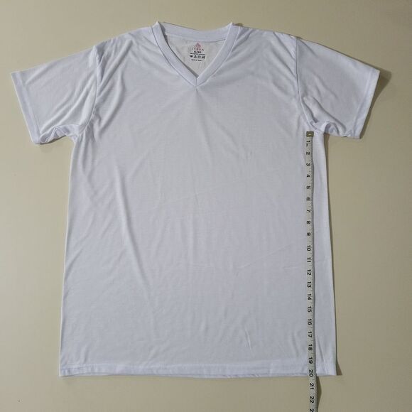 Lebra Men's White V-Neck Short Sleeve Shirt - Picture 8 of 10